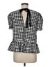 Listicle Black Short Sleeve Blouse Size M - photo 2