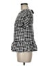 Listicle Black Short Sleeve Blouse Size M - photo 5