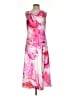DKNY 100% Polyester Print Pink Casual Dress Size 4 - photo 1