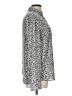 The Limited 100% Polyester Animal Print Silver Long Sleeve Blouse Size L - photo 4