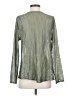 Babette 100% Polyester Metallic Green Long Sleeve Blouse Size XS - photo 2