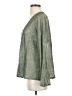 Babette 100% Polyester Metallic Green Long Sleeve Blouse Size XS - photo 5