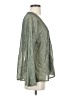 Babette 100% Polyester Metallic Green Long Sleeve Blouse Size XS - photo 4