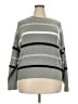 Liz Claiborne Stripes Gray Pullover Sweater Size 2X (estimated) - photo 1