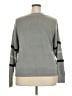 Liz Claiborne Stripes Gray Pullover Sweater Size 2X (estimated) - photo 2