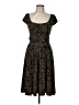 Coldwater Creek Paisley Brown Cocktail Dress Size 10 - photo 1