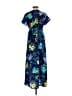 D.B.Y. Ltd 100% Polyester Tropical Blue Casual Dress Size 3 - photo 2