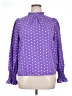 Shein Polka Dots Purple Long Sleeve Blouse Size 12 - photo 1