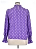 Shein Polka Dots Purple Long Sleeve Blouse Size 12 - photo 2