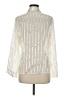 Notations 100% Polyester Stripes Ivory Long Sleeve Blouse Size M - photo 2
