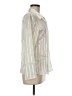 Notations 100% Polyester Stripes Ivory Long Sleeve Blouse Size M - photo 4