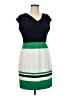 Studio One Color Block Green Casual Dress Size 6 - photo 1