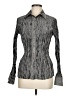 Cleo Metallic Gray Long Sleeve Blouse Size M - photo 1