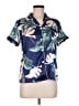 Unbranded Tropical Blue Short Sleeve Blouse Size M - photo 1