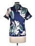 Unbranded Tropical Blue Short Sleeve Blouse Size M - photo 2