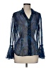 DressBarn 100% Polyester Blue Long Sleeve Blouse Size M - photo 1