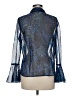 DressBarn 100% Polyester Blue Long Sleeve Blouse Size M - photo 2