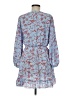 Unbranded 100% Polyester Floral Blue Casual Dress Size M - photo 2