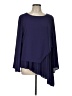 The Limited 100% Polyester Solid Purple Long Sleeve Blouse Size L - photo 1