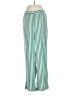 Versona 100% Polyester Stripes Green Casual Pants Size S - photo 1