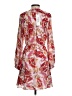 Parker 100% Silk Paisley Red Casual Dress Size S - photo 2