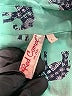 Red Camel 100% Cotton Print Teal Long Sleeve Blouse Size L - photo 7
