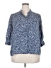 CeCe 100% Polyester Paisley Blue 3/4 Sleeve Blouse Size XXL - photo 1