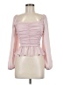 Shinestar 100% Polyester Pink Long Sleeve Blouse Size M - photo 1