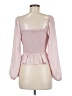 Shinestar 100% Polyester Pink Long Sleeve Blouse Size M - photo 2