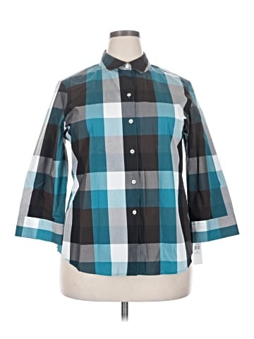 Foxcroft 3/4 Sleeve Button-Down Shirt (view 1)