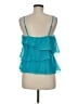 Sofia by Sofia Vergara 100% Polyester Teal Sleeveless Blouse Size M - photo 2