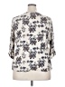 Fun2Fun 100% Rayon Floral Ivory 3/4 Sleeve Blouse Size 2XL - photo 2