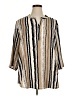 Serengeti Stripes Tan 3/4 Sleeve Blouse Size 1X - photo 1