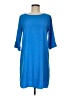Everly 100% Polyester Solid Blue Casual Dress Size M - photo 1