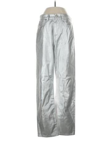Madewell The '90s Straight Jean in Silver Foil (view 1)
