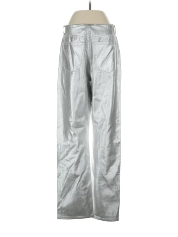 Madewell The '90s Straight Jean in Silver Foil (view 2)