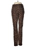 Code Bleu Animal Print Brown Casual Pants Size 6 - photo 1