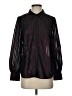 ModCloth Metallic Burgundy Black Long Sleeve Blouse Size S - photo 1