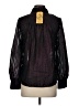 ModCloth Metallic Burgundy Black Long Sleeve Blouse Size S - photo 2