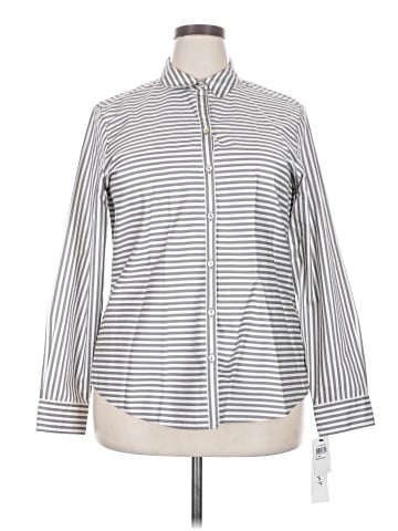 Foxcroft Long Sleeve Button-Down Shirt (view 1)