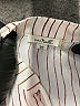 Simply Noelle 100% Polyester Stripes Ivory 3/4 Sleeve Blouse Size S - photo 7