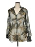 Guess 100% Polyester Floral Gray 3/4 Sleeve Blouse Size XL - photo 1