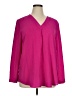 Adrianna Papell Pink Long Sleeve Blouse Size XL - photo 1