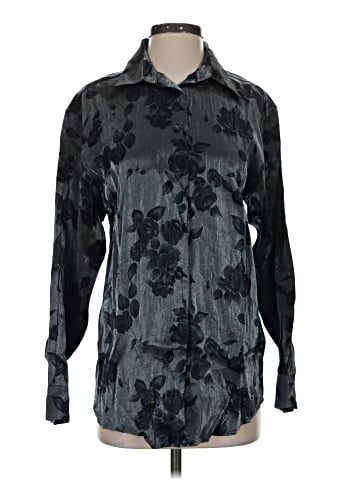 Karen Scott Long Sleeve Button-Down Shirt (view 1)