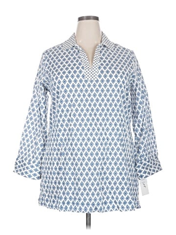 Foxcroft 3/4 Sleeve Button-Down Shirt (view 1)