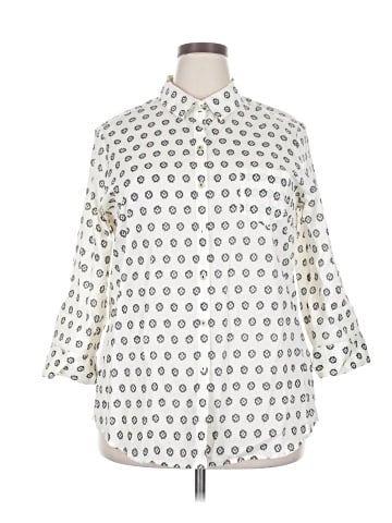 Foxcroft 3/4 Sleeve Button-Down Shirt (view 1)