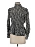 Who What Wear 100% Polyester Animal Print Black Long Sleeve Blouse Size XS - photo 1