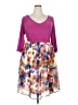 IGIGI 100% Polyester Color Block Purple Casual Dress Size 18 - photo 1