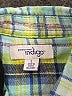 Indigo 100% Cotton Plaid Green Long Sleeve Button-Down Shirt Size L - photo 7