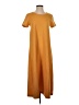 Uniqlo U Solid Orange Casual Dress Size S - photo 1